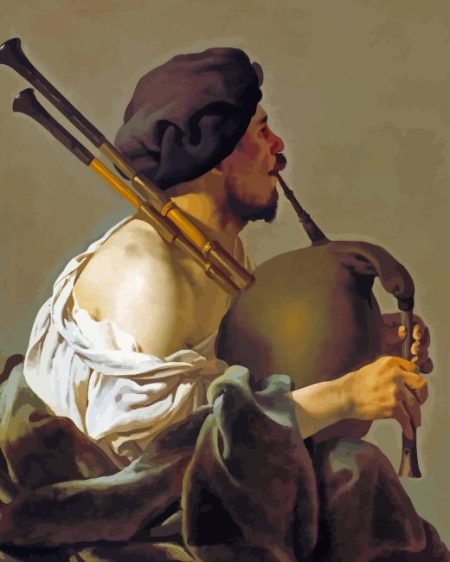 Bagpipe Man Diamond Painting