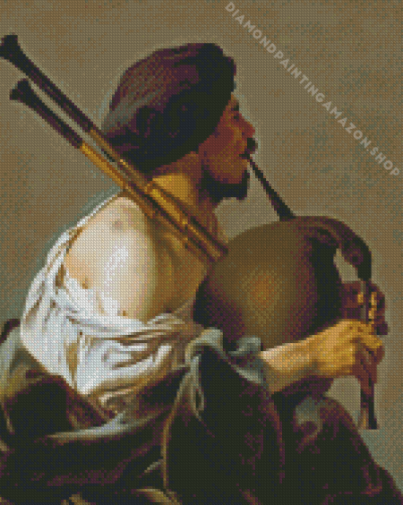 Bagpipe Man Diamond Painting