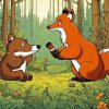 Bear And Fox Diamond Painting