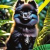 Black Pomeranian Diamond Painting