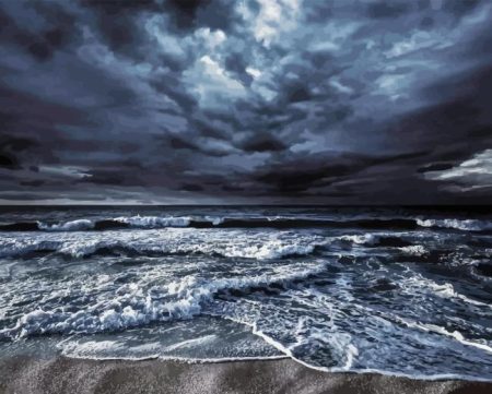 Black And White Beach Diamond Painting