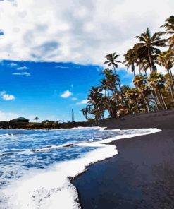 Black Sand Beach Diamond Painting