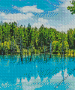 Blue Pond Diamond Painting