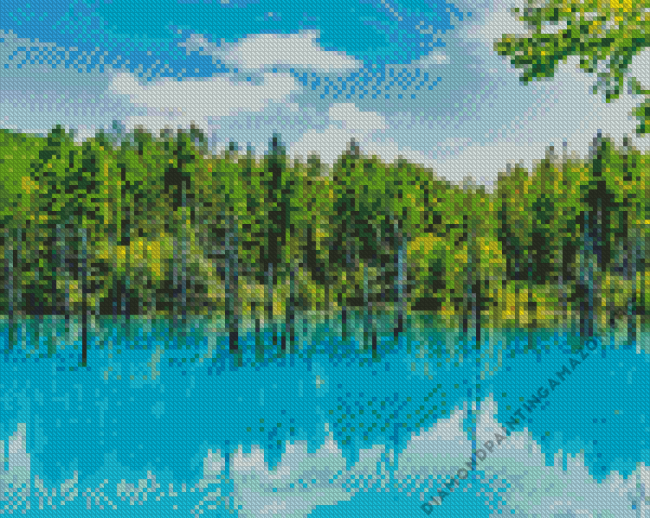 Blue Pond Diamond Painting