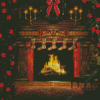 Chrismas Fireplace Diamond Painting