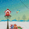 Christmas Birdouse Diamond Painting