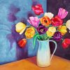 Colorful Tulips Vase Diamond Painting