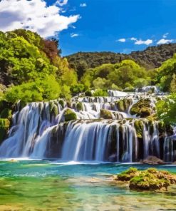 Croatia Waterfall Diamond Painting