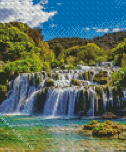 Croatia Waterfall Diamond Painting