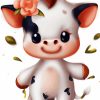 Cute Baby Cow Diamond Painting