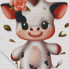 Cute Baby Cow Diamond Painting