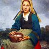 Girl With Basket Of Eggs Diamond Painting