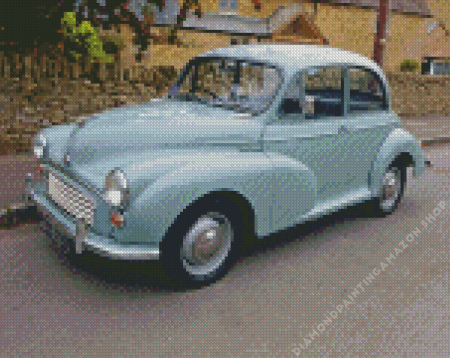 Grey Morris Minor Car Diamond Painting