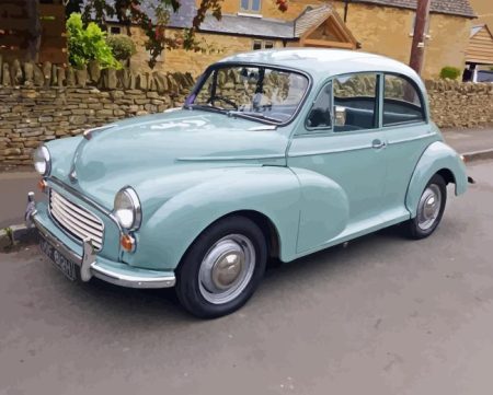 Grey Morris Minor Car Diamond Painting