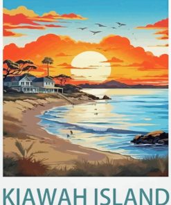 Kiawah Island South Carolina Poster Diamond Painting