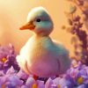 Little Duck And Flowers Diamond Painting