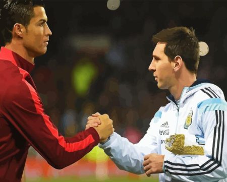 Messi And Ronaldo Diamond Painting