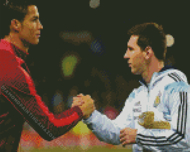 Messi And Ronaldo Diamond Painting