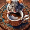 Mouse Having Tea Diamond Painting