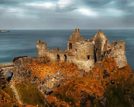 Old Castle Dunluce Diamond Painting