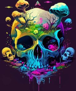 Psychedelic Skull Diamond Painting