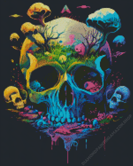 Psychedelic Skull Diamond Painting