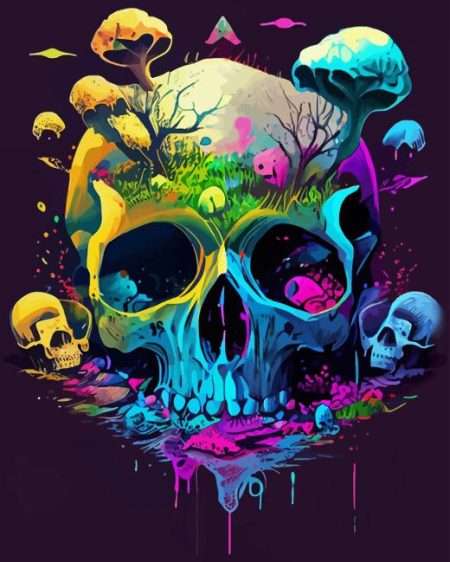 Psychedelic Skull Diamond Painting