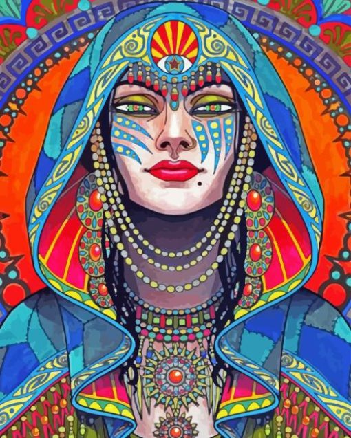 Psychedelic Woman Diamond Painting