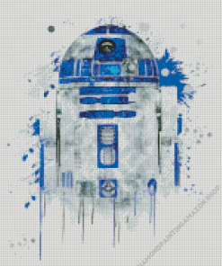 Splatter R2D2 Robot Diamond Painting