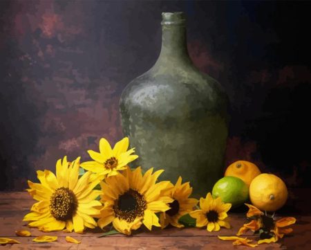 Sunflowers And Lemons Diamond Painting