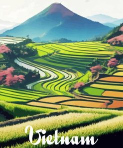 Vietnam Rice Terraces Poster Diamond Painting