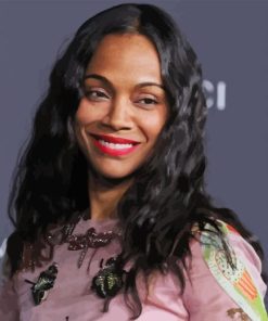 Zoe Saldana Actress Diamond Painting