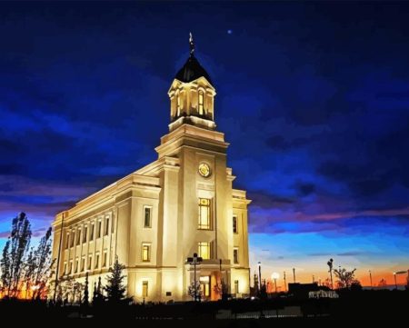 Cedar Temple Diamond Painting