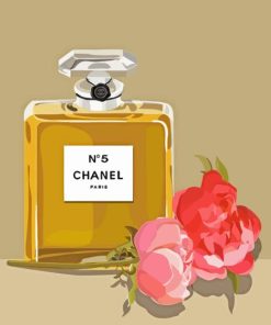 Chanel Bottle And Flowers Diamond Painting