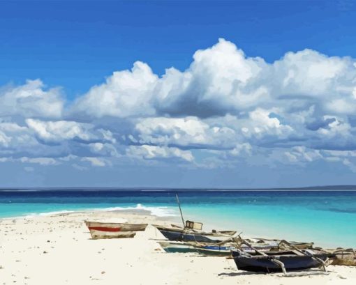 Ibo Island Boats Diamond Painting