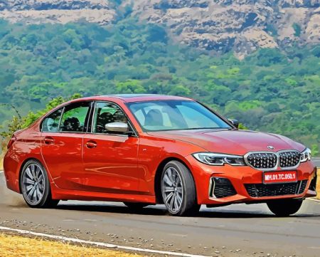 Orange Bmw 340i Diamond Painting