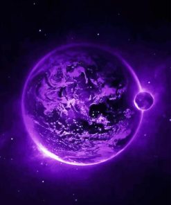 Purple Planet Diamond Painting