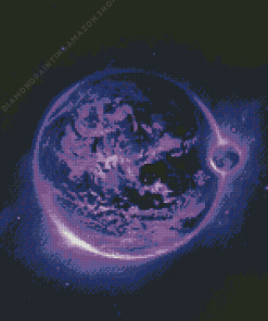 Purple Planet Diamond Painting