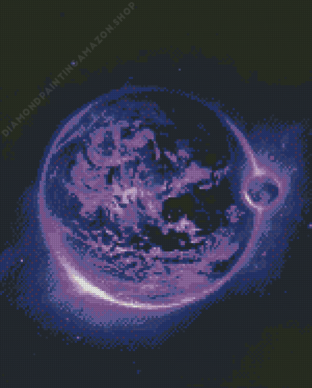 Purple Planet Diamond Painting
