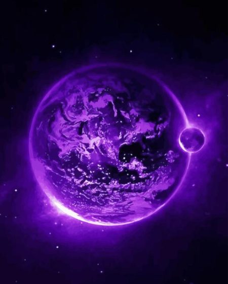 Purple Planet Diamond Painting