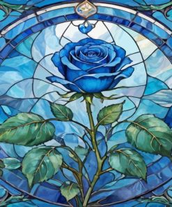 Rose With Stained Glass Diamond Painting