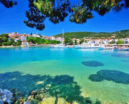 Skiathos In Greece Diamond Painting