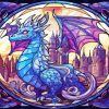 Stained Glass Dragon Diamond Painting