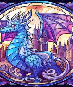 Stained Glass Dragon Diamond Painting