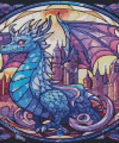 Stained Glass Dragon Diamond Painting