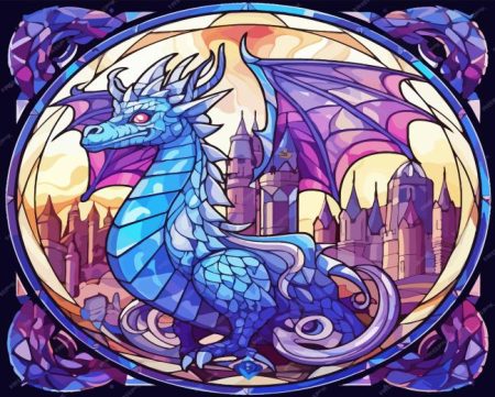 Stained Glass Dragon Diamond Painting