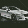 White Jaguar XJ Car Diamond Painting