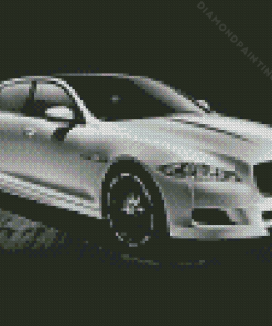 White Jaguar XJ Car Diamond Painting