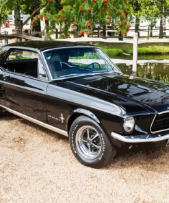 Black 1967 Ford Mustang Diamond Painting