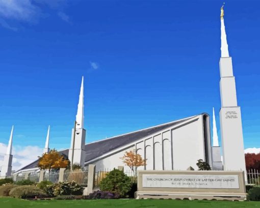 Boise Idaho Temple Diamond Painting